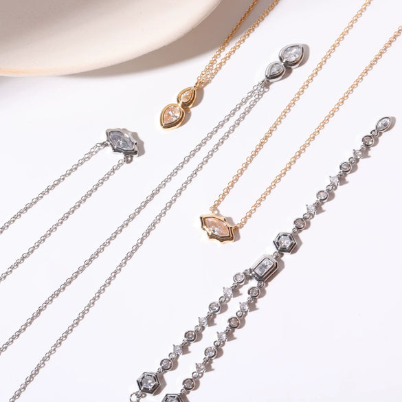 Wholesale Pendant Necklace Copper Artificial Crystal Geometric Oval Round Light Luxury Style Furnace Vacuum Plating O Shaped Chain For Women