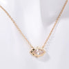 Wholesale Pendant Necklace Copper Artificial Crystal Geometric Oval Round Light Luxury Style Furnace Vacuum Plating O Shaped Chain For Women