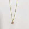 Wholesale Pendant Necklace Copper Electroplated Geometric Mixed Gem Inlay For Women