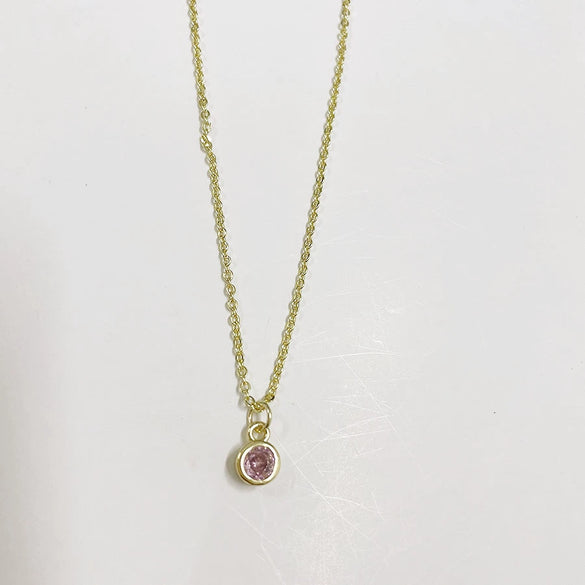 Wholesale Pendant Necklace Copper Electroplated Geometric Mixed Gem Inlay For Women