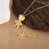 Wholesale Pendant Necklace Copper Geometric Electroplated Inlaid Zircon Simple Cute Cartoon Style