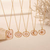 Wholesale Pendant Necklace Copper Geometric Heart Shape Printed Electroplating For Women