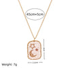 Wholesale Pendant Necklace Copper Geometric Heart Shape Printed Electroplating For Women