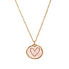 Wholesale Pendant Necklace Copper Geometric Heart Shape Printed Electroplating For Women