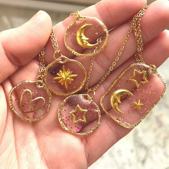 Wholesale Pendant Necklace Copper Geometric Heart Shape Printed Simple Style Electroplating