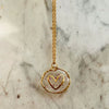 Wholesale Pendant Necklace Copper Geometric Heart Shape Printed Simple Style Electroplating