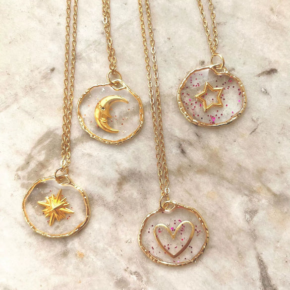 Wholesale Pendant Necklace Copper Geometric Heart Shape Printed Simple Style Electroplating