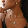 Wholesale Pendant Necklace Copper Geometric Lucky Devil's Eye English Letter Wipe Blue Craft For Women Ochain