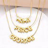 Wholesale Pendant Necklace Copper Gold Plated English Letter Simple Style