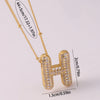 Wholesale Pendant Necklace Copper Gold Plated Zircon Chubby Balloon Bubble Letter Shape Fashion Simple