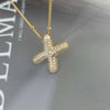 Wholesale Pendant Necklace Copper Gold Plated Zircon Chubby Balloon Bubble Letter Shape Fashion Simple