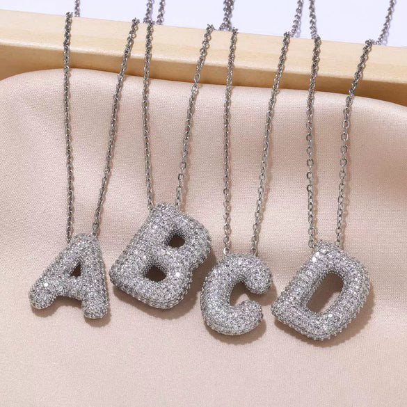 Wholesale Pendant Necklace Copper Goldplated Letter Hip Hop Ochain