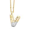 Wholesale Pendant Necklace Copper Goldplated With Letter Pattern Pearl Chain Minimalist Style Unisex