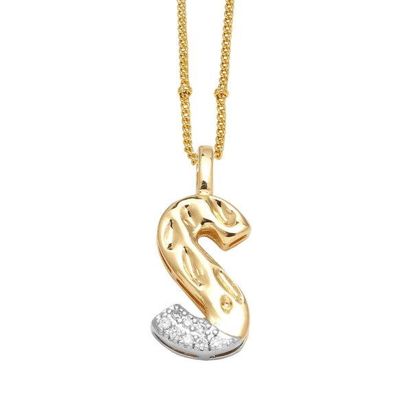 Wholesale Pendant Necklace Copper Goldplated With Letter Pattern Pearl Chain Minimalist Style Unisex
