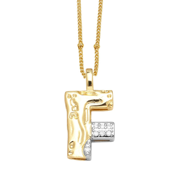 Wholesale Pendant Necklace Copper Goldplated With Letter Pattern Pearl Chain Minimalist Style Unisex