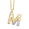 Wholesale Pendant Necklace Copper Goldplated With Letter Pattern Pearl Chain Minimalist Style Unisex