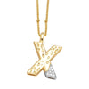 Wholesale Pendant Necklace Copper Goldplated With Letter Pattern Pearl Chain Minimalist Style Unisex