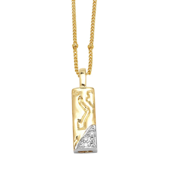 Wholesale Pendant Necklace Copper Goldplated With Letter Pattern Pearl Chain Minimalist Style Unisex