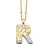 Wholesale Pendant Necklace Copper Goldplated With Letter Pattern Pearl Chain Minimalist Style Unisex