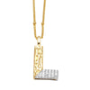 Wholesale Pendant Necklace Copper Goldplated With Letter Pattern Pearl Chain Minimalist Style Unisex