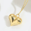 Wholesale Pendant Necklace Copper Heart Shape Electroplated Simple Style For Women