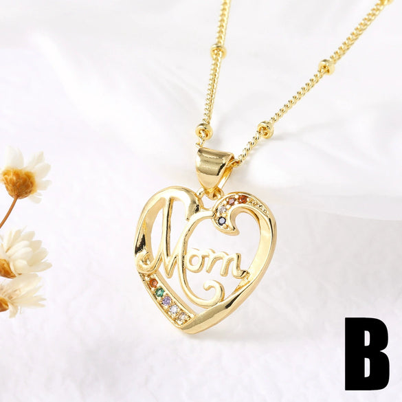 Wholesale Pendant Necklace Copper Heart Shape Electroplating Simple Style For Women