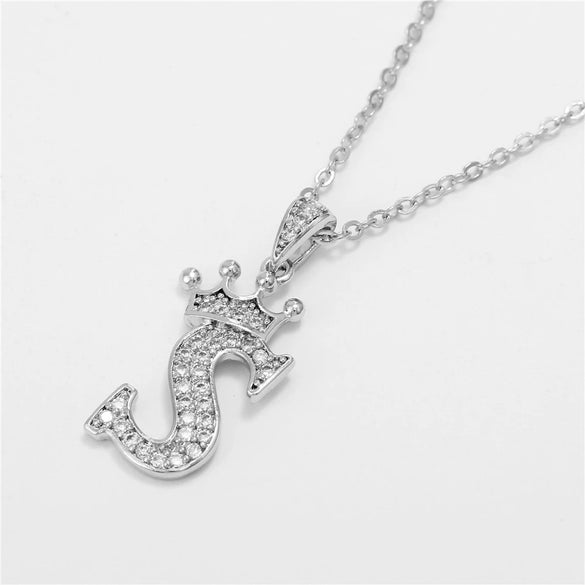 Wholesale Pendant Necklace Copper Inlaid Zircon Alloy With Micro Inlay English Letter Design Ochain