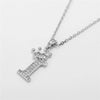 Wholesale Pendant Necklace Copper Inlaid Zircon Alloy With Micro Inlay English Letter Design Ochain