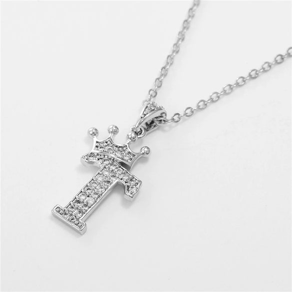 Wholesale Pendant Necklace Copper Inlaid Zircon Alloy With Micro Inlay English Letter Design Ochain