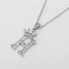 Wholesale Pendant Necklace Copper Inlaid Zircon Alloy With Micro Inlay English Letter Design Ochain