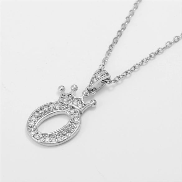 Wholesale Pendant Necklace Copper Inlaid Zircon Alloy With Micro Inlay English Letter Design Ochain