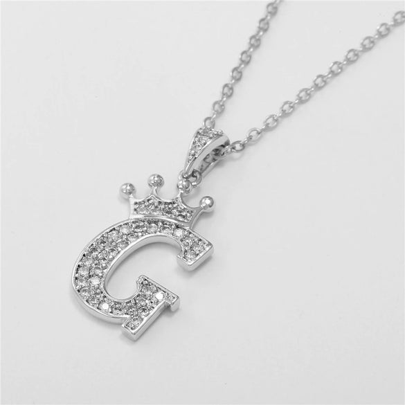 Wholesale Pendant Necklace Copper Inlaid Zircon Alloy With Micro Inlay English Letter Design Ochain