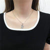 Wholesale Pendant Necklace Copper Inlaid Zircon Alloy With Micro Inlay English Letter Design Ochain
