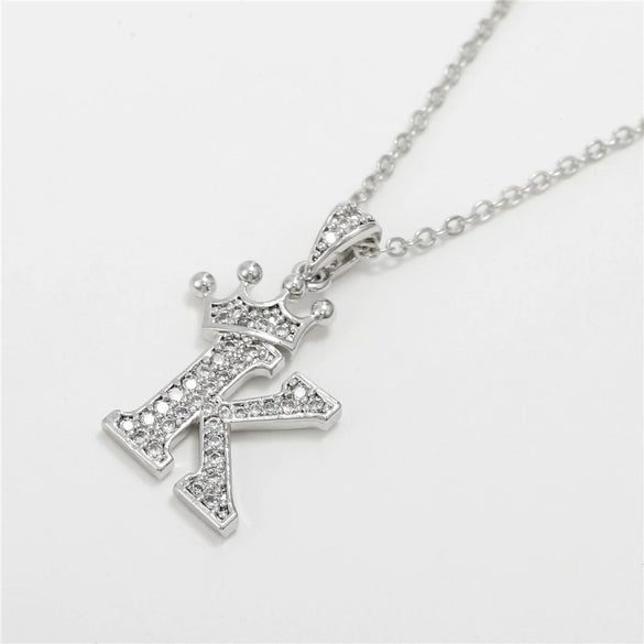 Wholesale Pendant Necklace Copper Inlaid Zircon Alloy With Micro Inlay English Letter Design Ochain