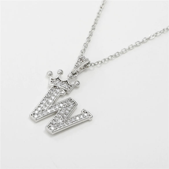Wholesale Pendant Necklace Copper Inlaid Zircon Alloy With Micro Inlay English Letter Design Ochain