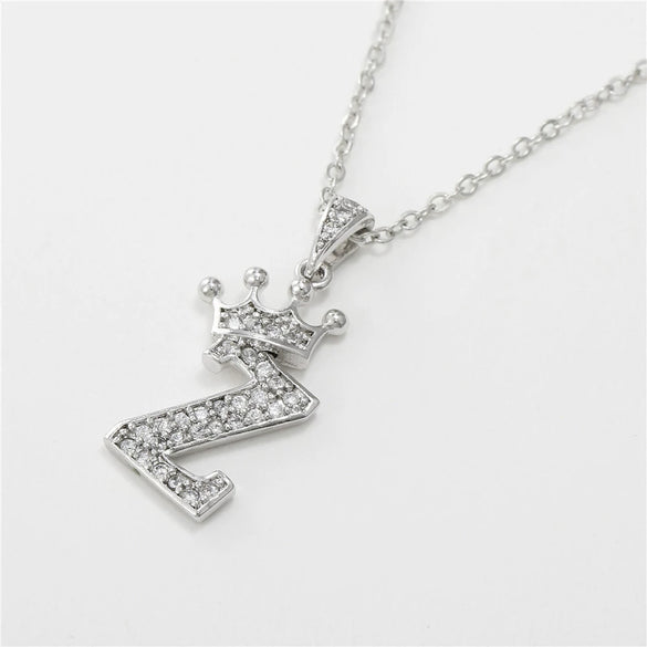 Wholesale Pendant Necklace Copper Inlaid Zircon Alloy With Micro Inlay English Letter Design Ochain