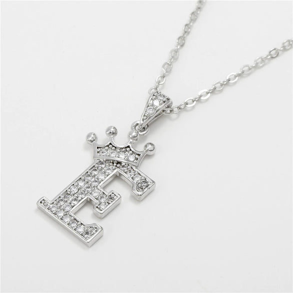 Wholesale Pendant Necklace Copper Inlaid Zircon Alloy With Micro Inlay English Letter Design Ochain