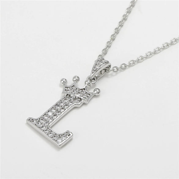 Wholesale Pendant Necklace Copper Inlaid Zircon Alloy With Micro Inlay English Letter Design Ochain
