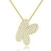 Wholesale Pendant Necklace Copper Inlaid Zircon Light Luxury Style With Letter Pattern Electroplated