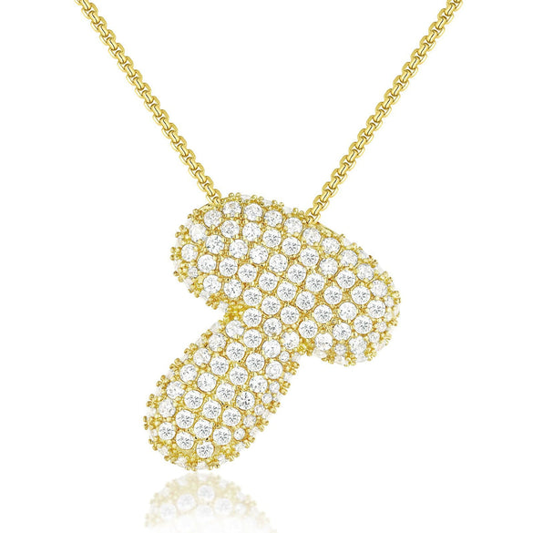 Wholesale Pendant Necklace Copper Inlaid Zircon Light Luxury Style With Letter Pattern Electroplated