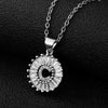 Wholesale Pendant Necklace Copper Inlaid Zircon Small Round With Letters Numbers Text Electroplated