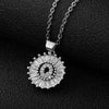 Wholesale Pendant Necklace Copper Inlaid Zircon Small Round With Letters Numbers Text Electroplated