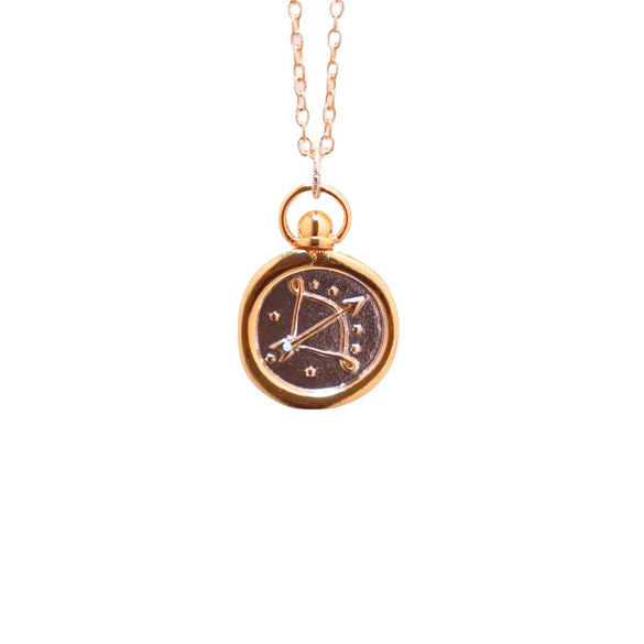 Wholesale Pendant Necklace Copper 18K Gold Plated Constellation Vintage Casting For Women