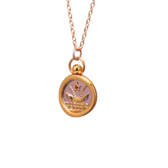 Wholesale Pendant Necklace Copper 18K Gold Plated Constellation Vintage Casting For Women