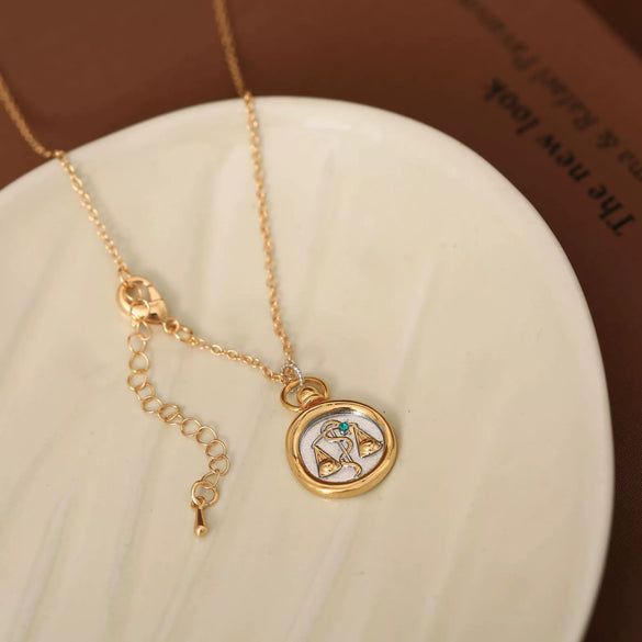 Wholesale Pendant Necklace Copper 18K Gold Plated Constellation Vintage Casting For Women