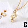 Wholesale Pendant Necklace Copper 18K Gold Plated Geometric Style