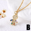 Wholesale Pendant Necklace Copper 18K Gold Plated Geometric Style