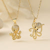 Wholesale Pendant Necklace Copper 18K Goldplated Geometric Octopus Design Simple Style For Women