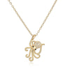 Wholesale Pendant Necklace Copper 18K Goldplated Geometric Octopus Design Simple Style For Women