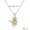 Wholesale Pendant Necklace Copper 18K Goldplated Geometric Octopus Design Simple Style For Women